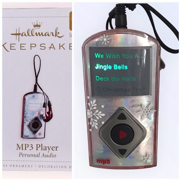 Hallmark MP3 Music Player Ornament Plays 4 Christmas Songs Retro - Picture 2 of 9